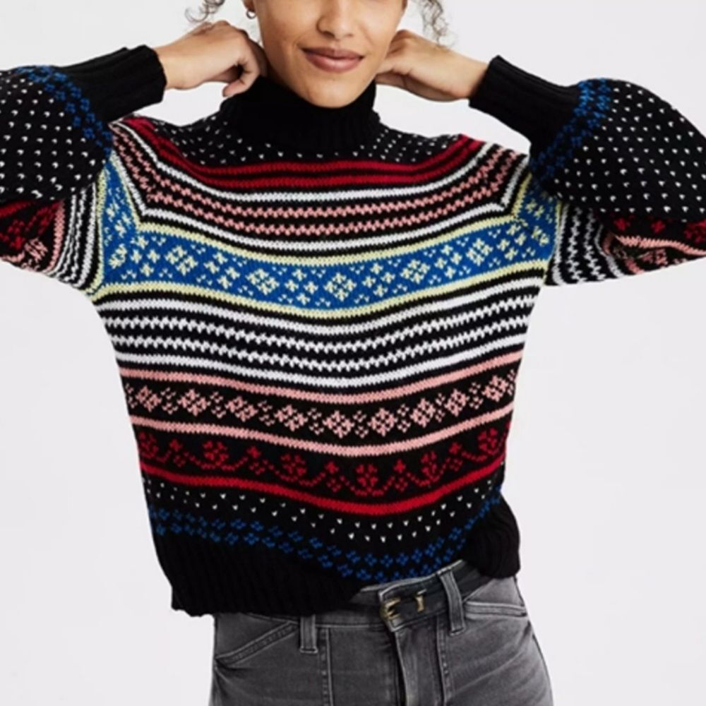 American Eagle Outfitters Striped Multicolor Sweater